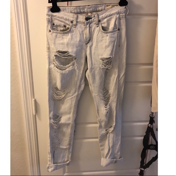Rag & Bone Acid Wash Boyfriend Jeans - Picture 2 of 4
